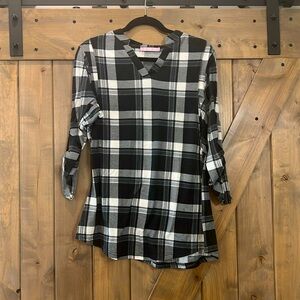 Plaid nursing top